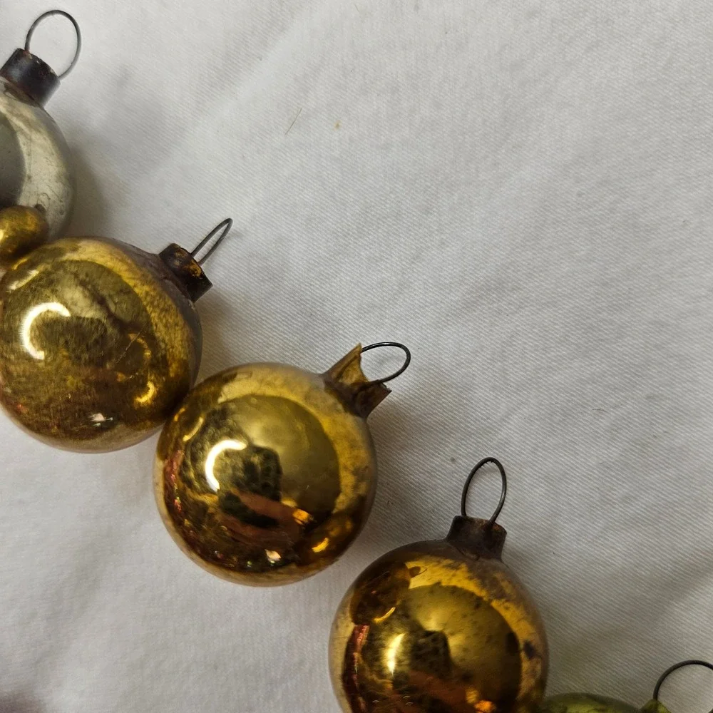 Vtg Miniature Christmas Ornaments Lot 39pc Glass & Plastic Multi Color 0.5-1